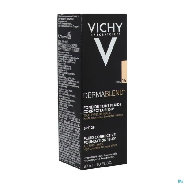 Vichy Fond de Teint Dermablend Fluide 15 Opal 30ml