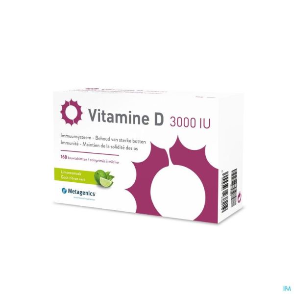 Vitamine D 3000iu Comprimés à sucer 168 Metagenics