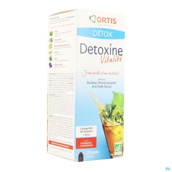 Detoxine Vitalite Framboise Canneb.fucus Bio 250ml