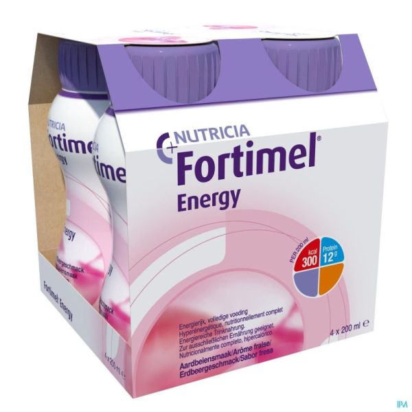 Fortimel Energy Fraise 200 Ml 4 Pièces