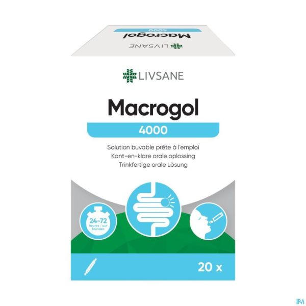 Livsane Macrogol 4000 10g Sachets Unidoses 20x20ml