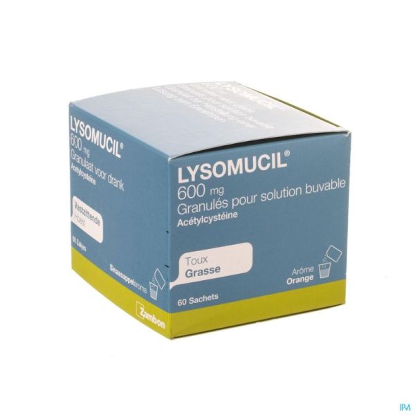 Lysomucil 60 Sachets 600 Mg S Sucre