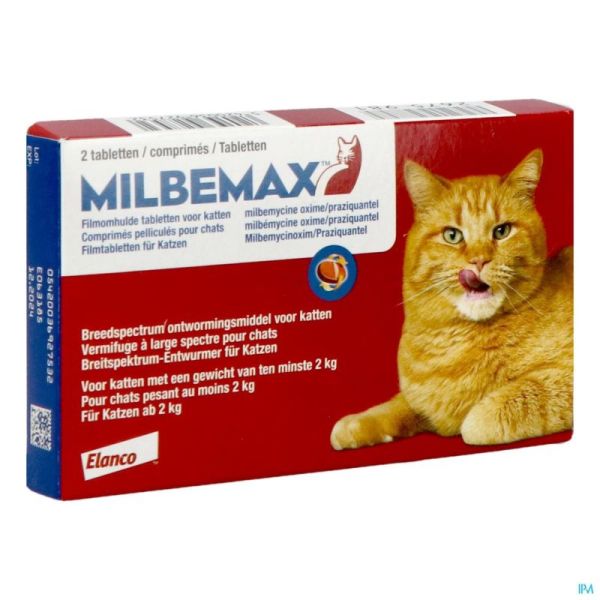 Milbemax Chats Comprimés Pell Blister 1x2