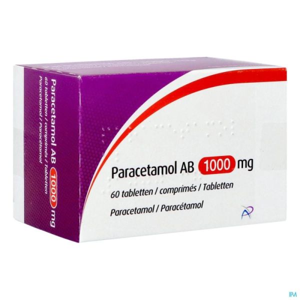 Paracetamol Ab 1000mg  60 Comprimés