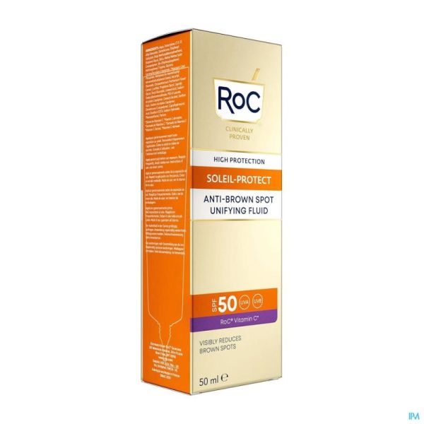 Roc Solution Protect A/brown Spot Unif.flacon. Ip50 Tube 50ml