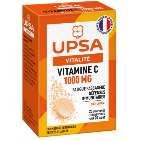 Upsa C Energy 1000mg 20 Comprimés Effervescents