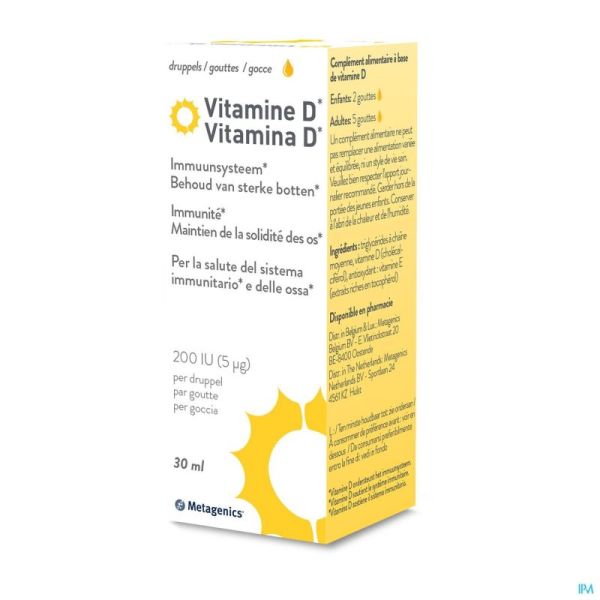 Vitamine D3 Liquide 30ml Metagenics
