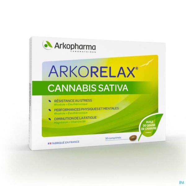 Arkorelax Stress Control Cannabis Sativa 30 Comprimés