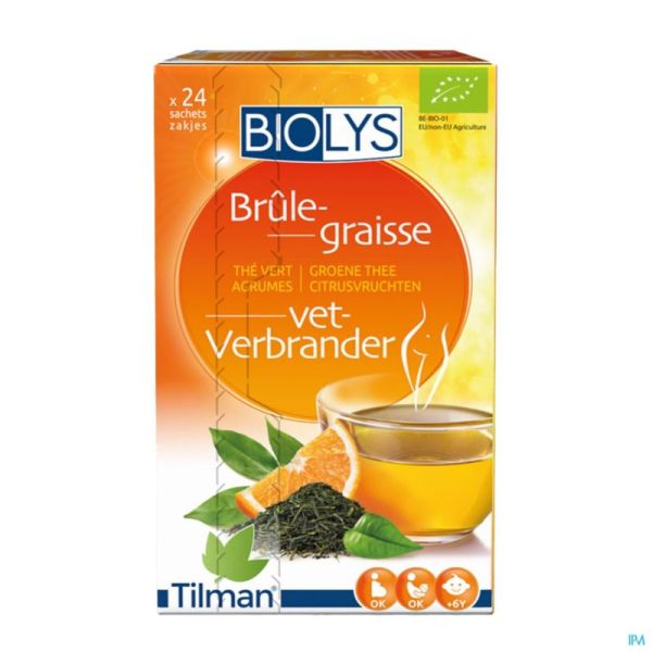Biolys Thé Vert Agrumes 24 Infusettes