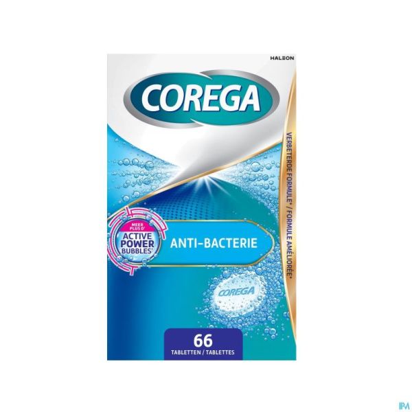 Corega Anti Bactéries Comprimés Nettoyants 66