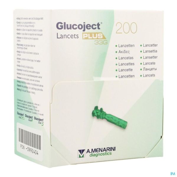 Glucoject Plus 33g 44123 200 Lancets