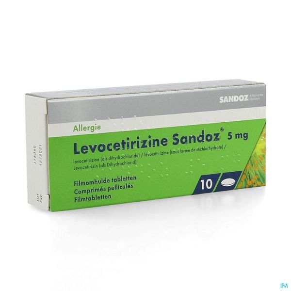 Levocetirizine Sandoz 10 Comprimés 5 Mg