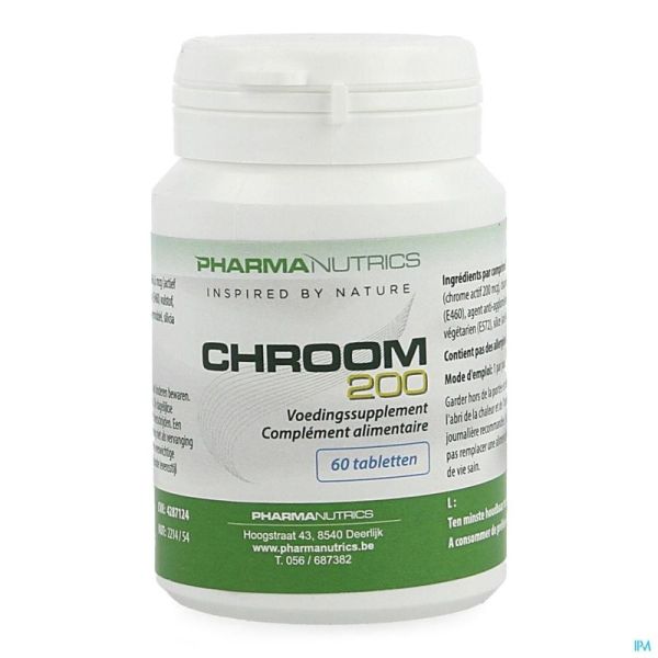 Chrome Picolinate 200 Comprimés 60 Pharmanutrics