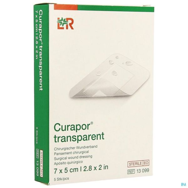 Curapor Transp Ster 7x5 13099 5 Pièce