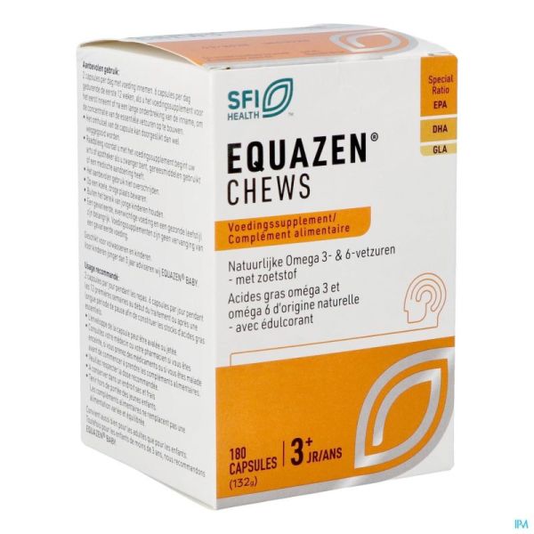 Equazen Chews Omega 3/6 Pot Gélules 180