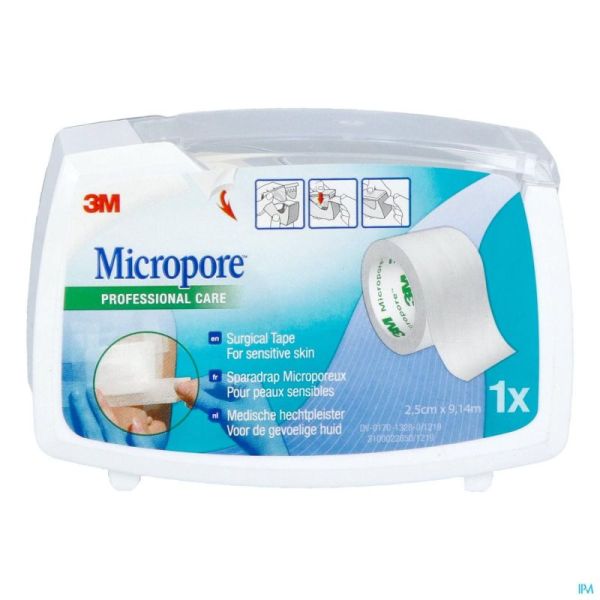 Micropore Sparadrap Chirurgical Dévidoir 2.5 Cm X 915cm