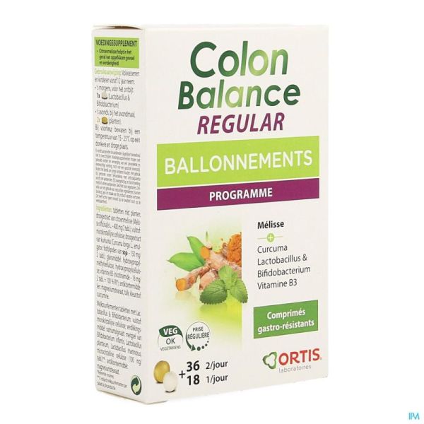Ortis Colon Balance Regular Comprimés 36