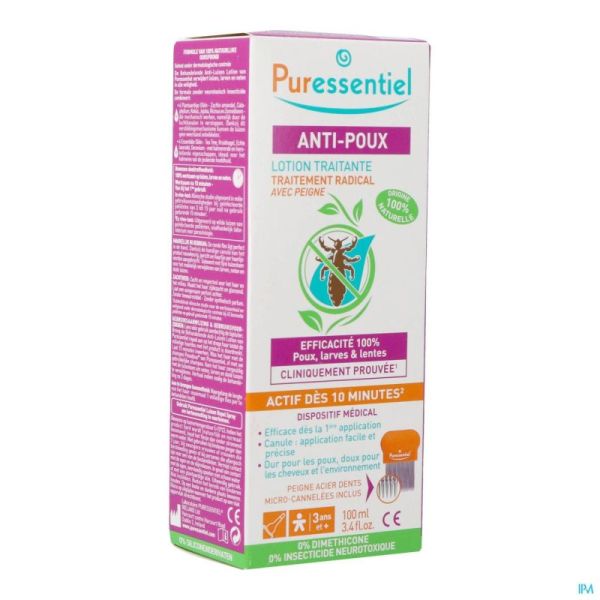 Puressentiel Anti-Poux Lotion 100 Ml + Peigne