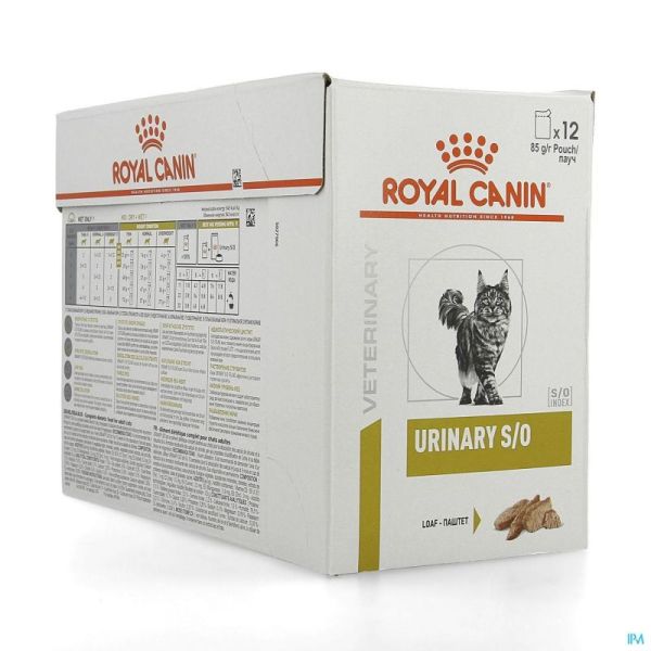 Royal Canin Veterinary Diet Feline Urinary S/o Loaf 12x85g