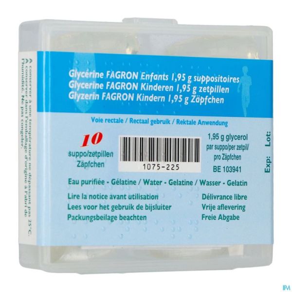 Glycerine Suppo Kind 10 Fag