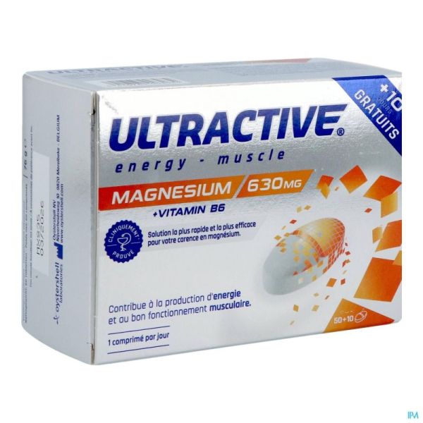 Ultractive Magnesium 630mg Comprimés 60