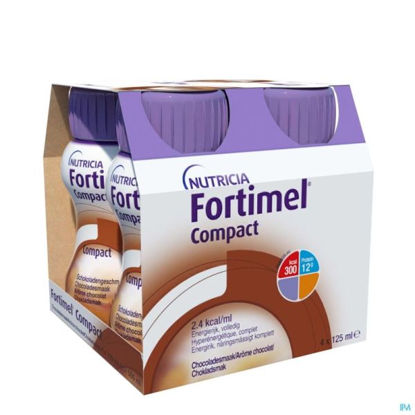 Fortimel Compact Chocolat 125 Ml 4 Pièces
