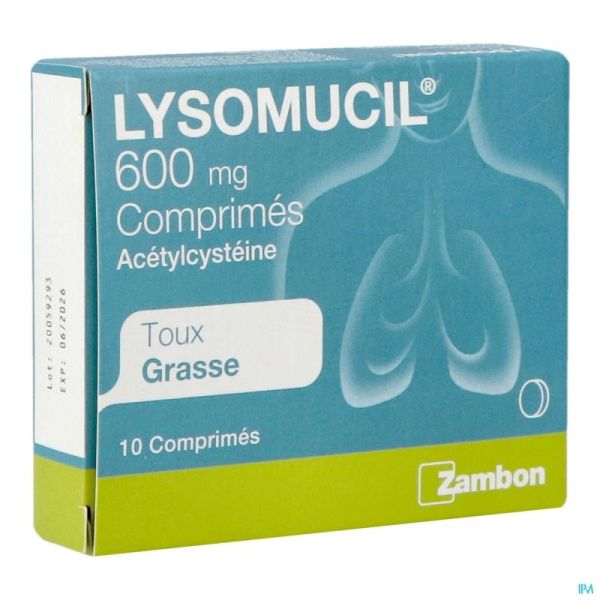Lysomucil 600 10 Comprimés 600 Mg