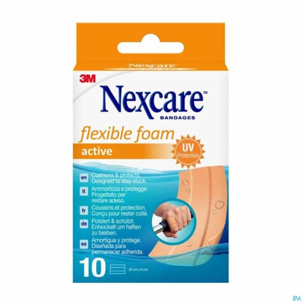 Nexcare 3m Flexible Foam Active Ha Pans Strips 10