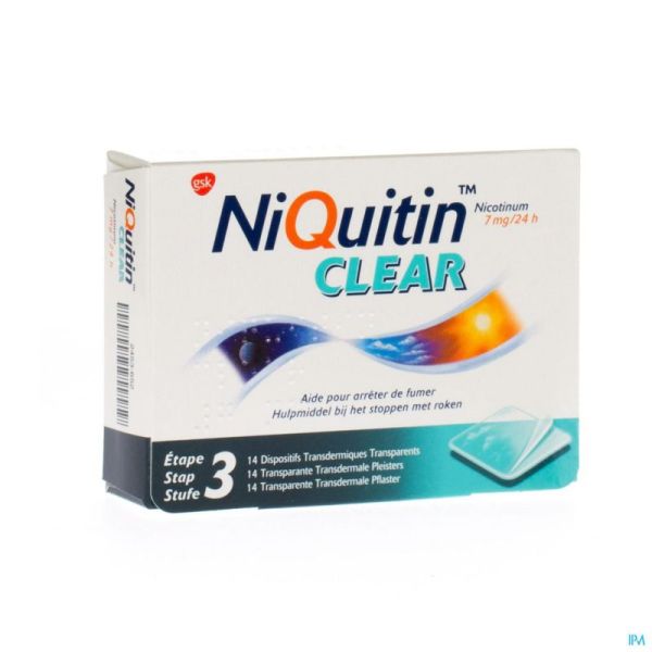 Niquitin Clear 14 Patchs 7 Mg