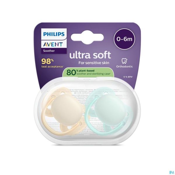 Philips Avent Sucette +0m Soft Neutre 2