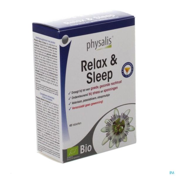 Physalis Relax & Sleep Bio New Comprimés 45