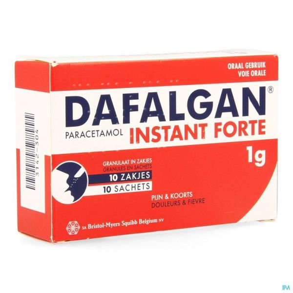 Dafalgan Instant Forte 1Gr 10 Sachets