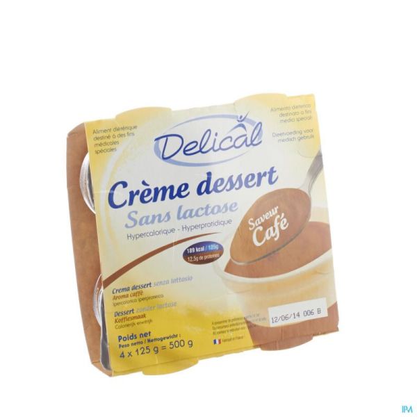 Delical Crème Dessert Hp-hc Cafe 4x125 G