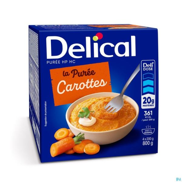 Delical Puree Carottes Hphc 4x200g