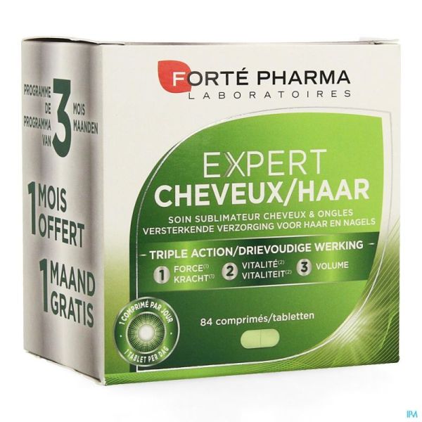 Expert Cheveux Forte Pharma  3x28 Comprimés 1 Mois Gratuit