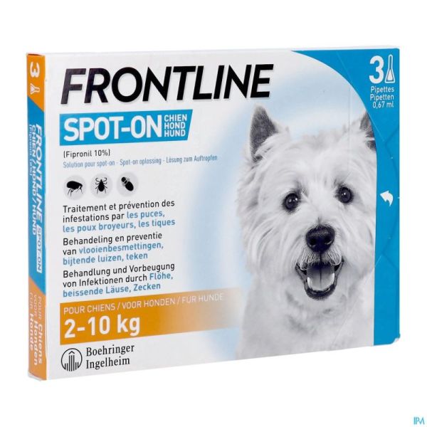 Frontline Spot On Hond 2-10kg Pipet 3x0,67ml
