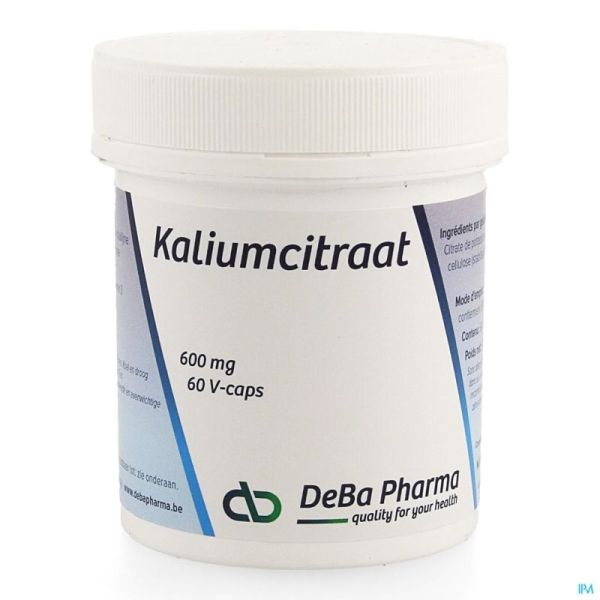 K-citrate Deba 60 V-gélules 600 Mg