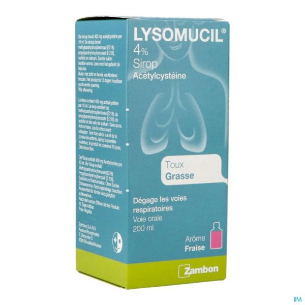 Lysomucil Sirop 4 % 200 Ml