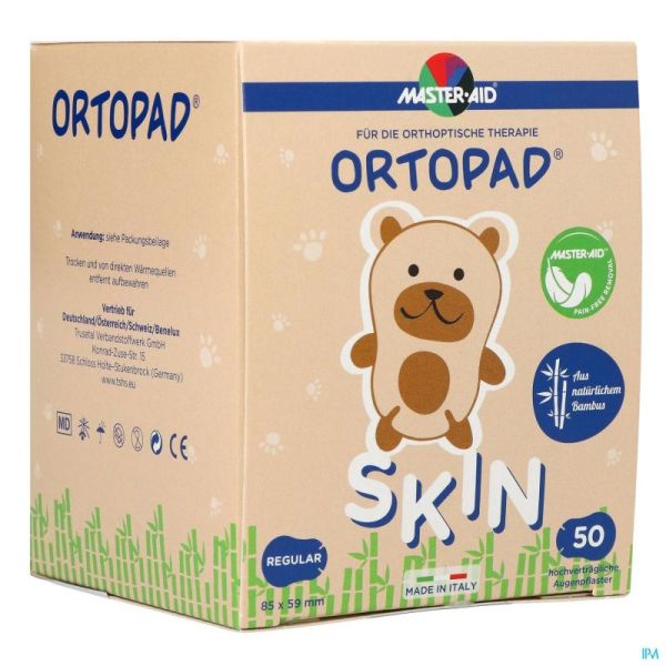 Ortopad Skin Regular Compresses Oculaires 50 Pièces