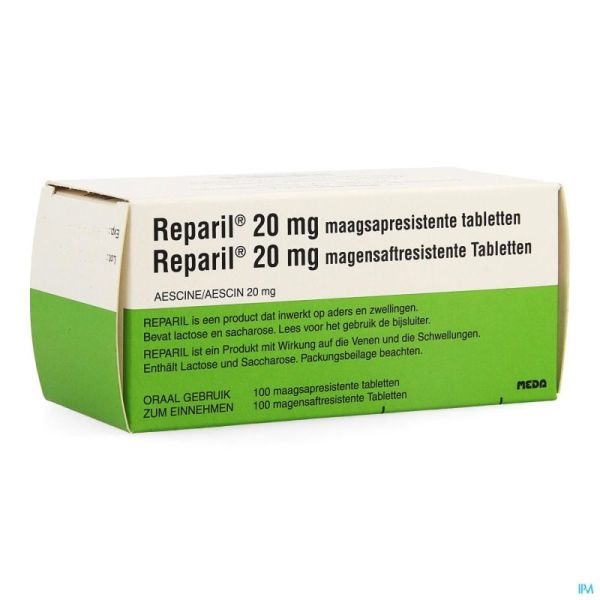 Reparil Gastroresist 100 Dragées 20 Mg 