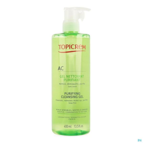 Topicrem Ac Gel Nettoyant Purifiant Tube 400ml