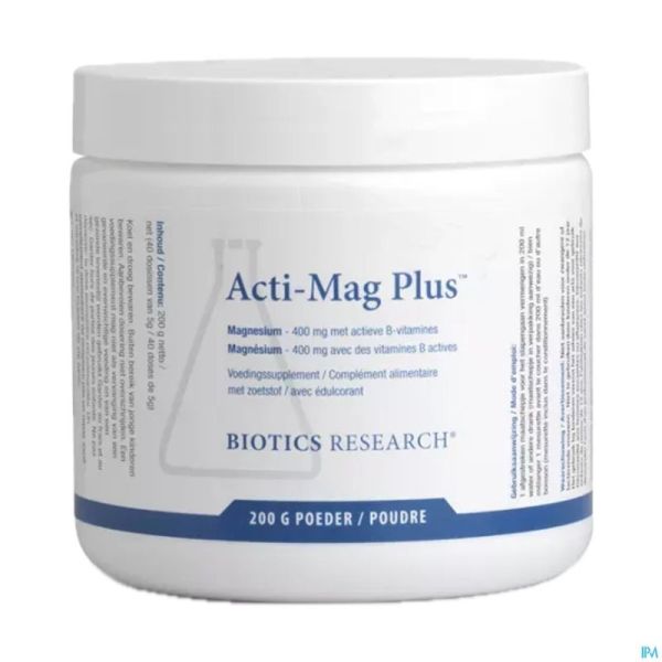 Acti-mag Plus Pdr Pot 200g