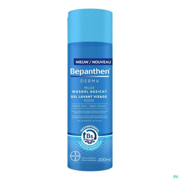 Bepanthen Derma Gel Lavant Visage Doux Flacon 200ml