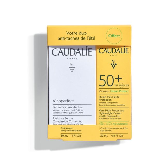 Caudalie Coffret Vinoperfect Sérum 30ml + Crème Solaire IP50 Prix Permanent