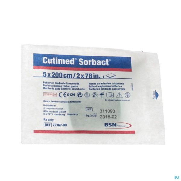 Cutimed Sorbact Meches 5x200cm 1 7216700