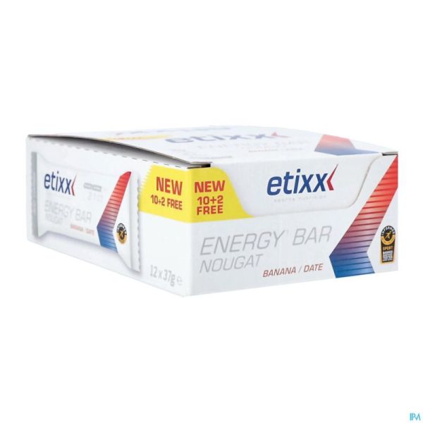 Etixx Energy Bar Nougat Banana Date 12x37g