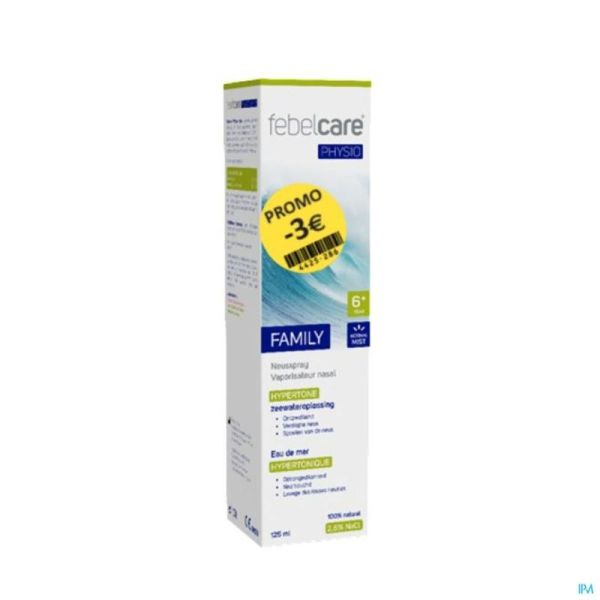 Febelcare Sérum Physiologique Hypertonique Spray Family 125ml Promo -3€