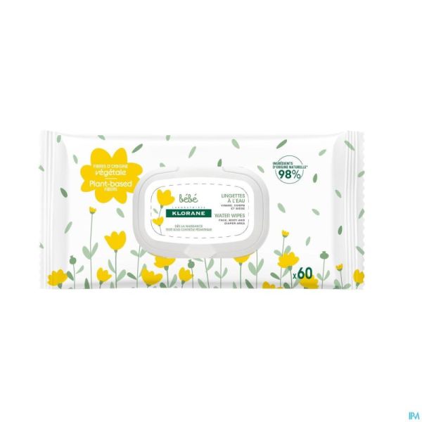 Klorane Bb Lingettes Eau 60