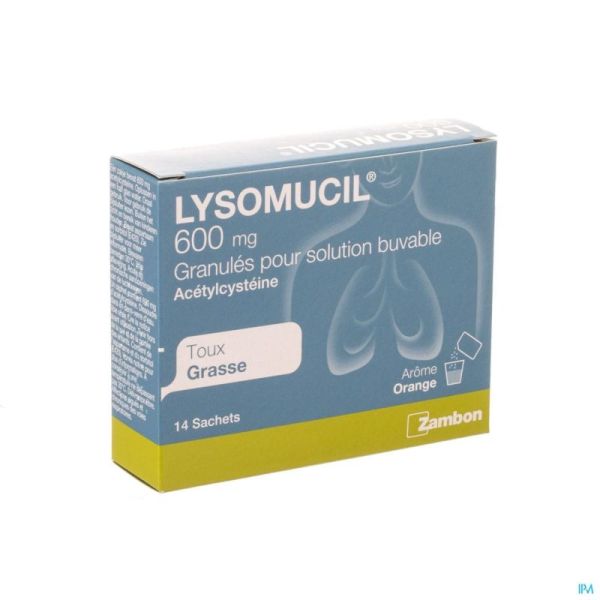 Lysomucil 14 Sachets 600 Mg