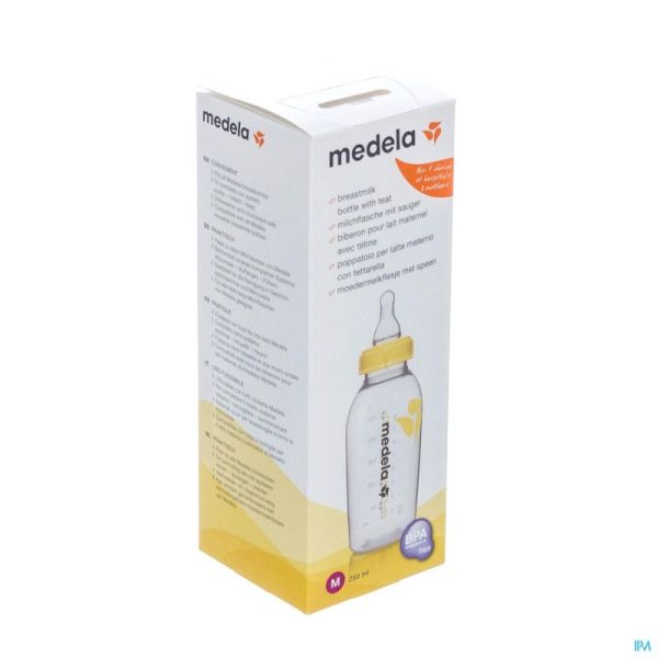 Medela bouteille lait matern.250ml+tet.debit moyen